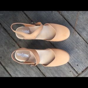Sandgrens Victoria Nude clog sandals, size 41